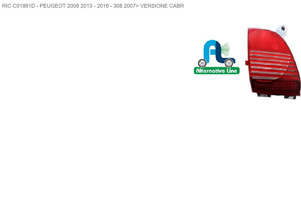 Articolo 0GH55 - RETRONEBBIA DX PEUGEOT 2008 01/13> PEUGEOT 308 CC 06/09> CABRIO