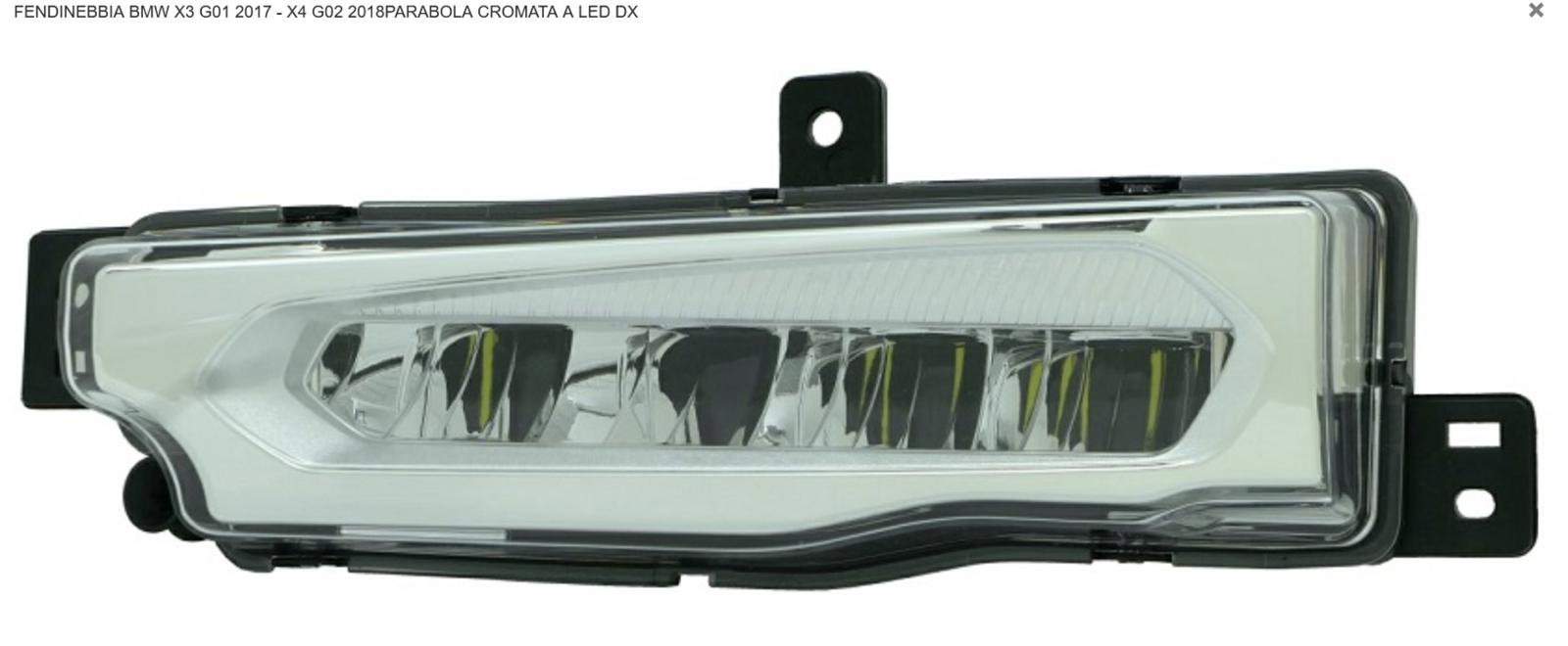 Articolo 1T8W3 - FEND DX A LED BMW X3 G01 01/18>/BMW X4 G02 04/18> P CROMATA