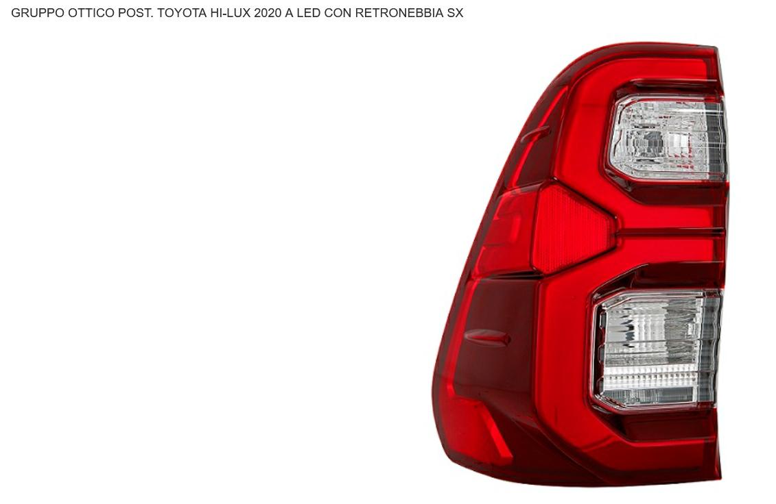 Articolo C50QY - GR OTTICO P/SX A LED TOYOTA HILUX 01/20> C/RETRONEBBIA
