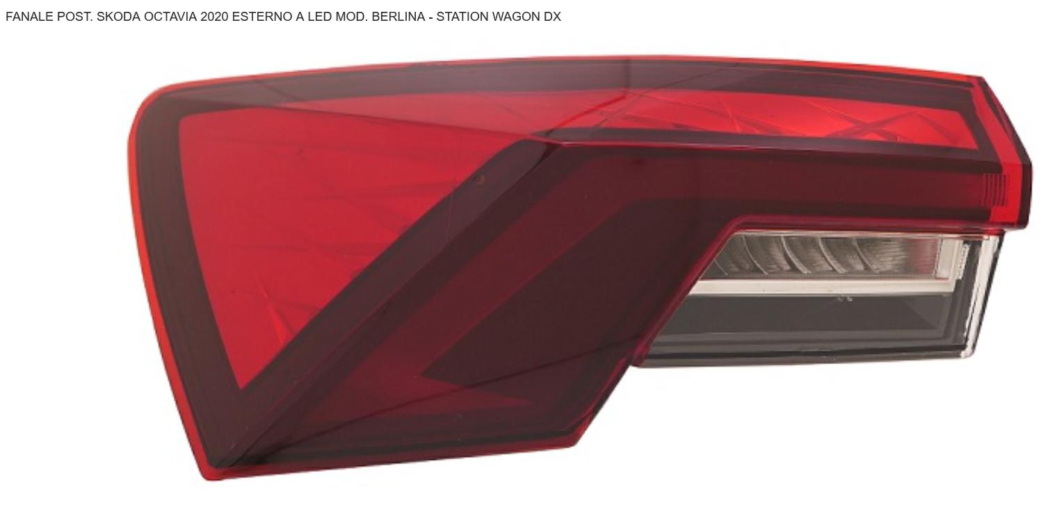 Articolo HWVY8 - FANALE P/DX EST A LED SKODA OCTAVIA 01/20>  BN/SW