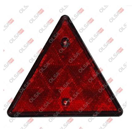 Articolo P6NSB - CATADIOTTRO TRIANGOLARE 2 FORI ROSSO-INTERASSE 70 MM -