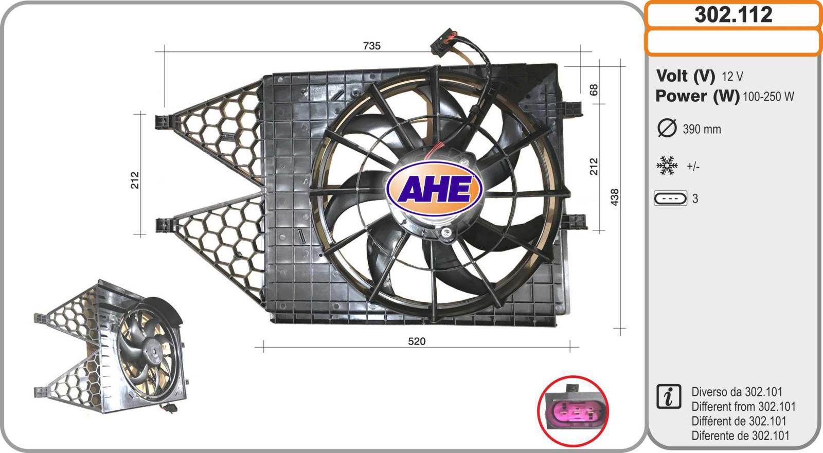 Articolo VP2SP - VENTOLA MOTORE SEAT IBIZA/CORDOBA 06/02>