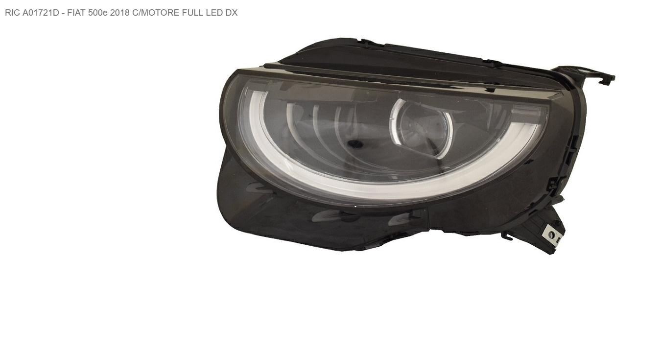 Articolo Y50SG - FARO DX C/MOTOR ELETT FULL LED FIAT 500e 10/20> VETRO BRUNITO