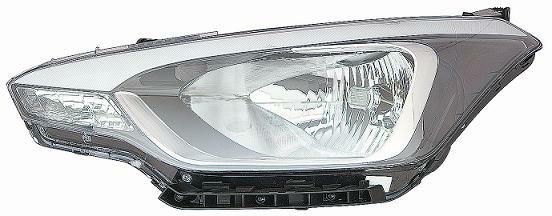 Articolo Y9H2G - FARO SX H4 PRED REG EL HYUNDAI I20 01/14> 3P PARAB NERA